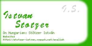istvan stotzer business card