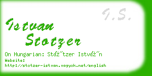 istvan stotzer business card